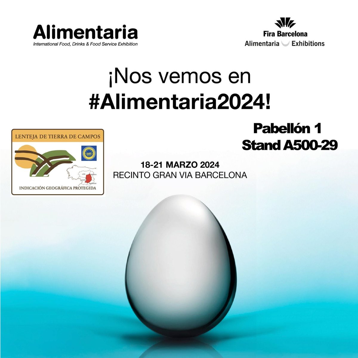 Cuarta y ultima jornada de la #LentejaDeTierraDeCampos en @AlimentariaBCN, así que hoy toca despedirse de #Barcelona. Están siendo unos días intensos y divertidos. Estáis a tiempo de pasar a saludarnos por nuestro stand compartido con la @alubiadebaneza.