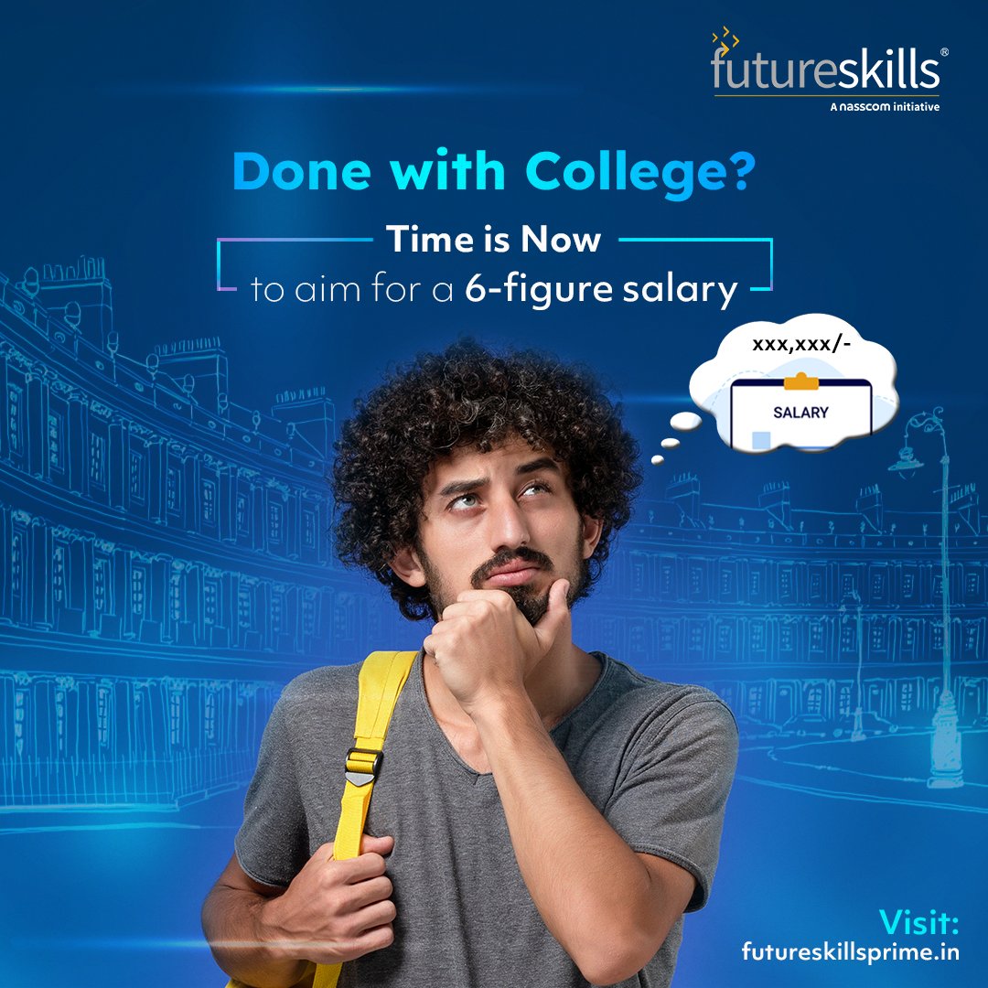 Done with College? Time is Now to secure a six-figure salary by upskilling with FutureSkills Prime. Don't miss out on lucrative opportunities awaiting you. 

Visit futureskillsprime.in 

#builtbyskills #inevitableindia #TechSHEs #techyuva #NariShakti