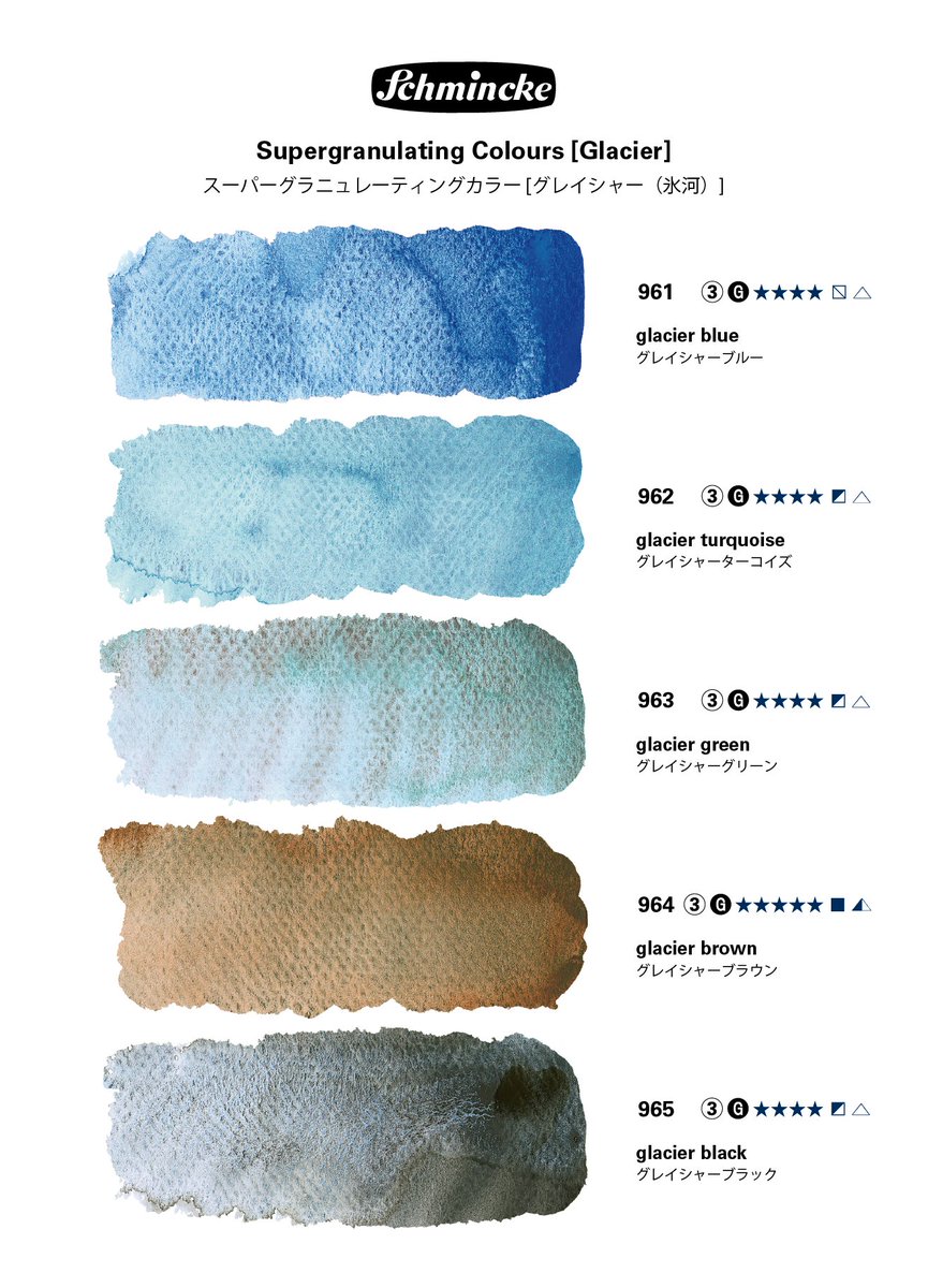 グレイシャーシリーズはコンプしてます。 グリーンは分離がすごくて