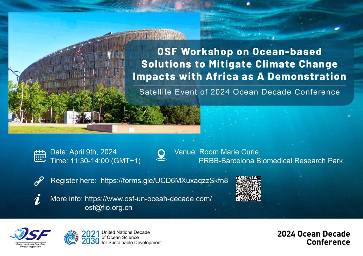 🗓️ The countdown is on: 18 DAYS TO GO!

📣Our Satellite Event during #OceanDecadeConference will take place on April 9, #PRBB, #Barcelona 

Don't miss this gathering of innovative minds and contribute to the science-based solution for #aPredictedOcean!