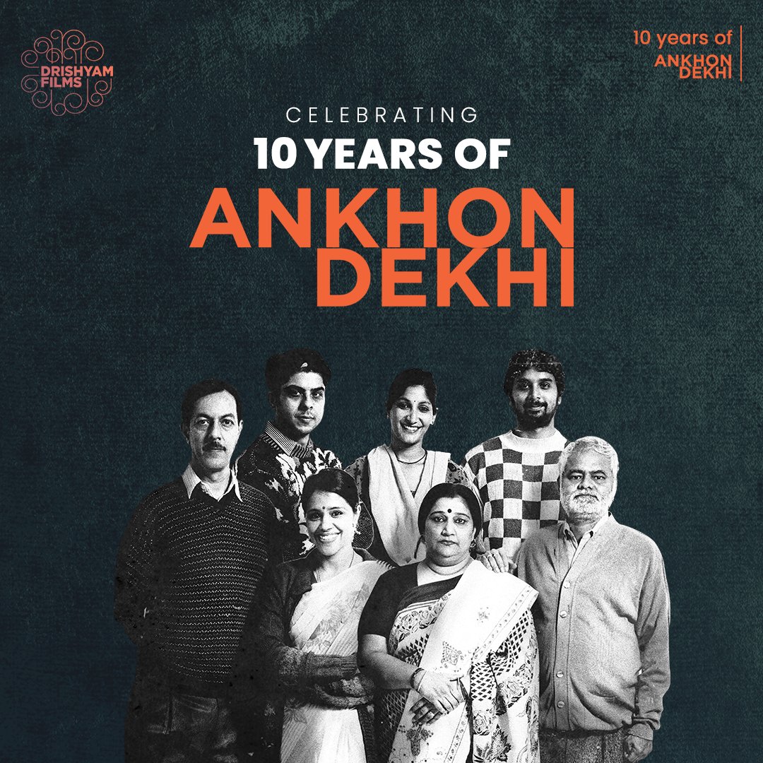 And just like that… it’s 10 years of Ankhon Dekhi! Celebrating our first film’s magical journey with a heartfelt note from its director sharing his love for the cast, crew and the whole kaaynaat that brought them together ❤️ ✨ @imsanjaimishra @ChandrachoorR @KTaranjit…