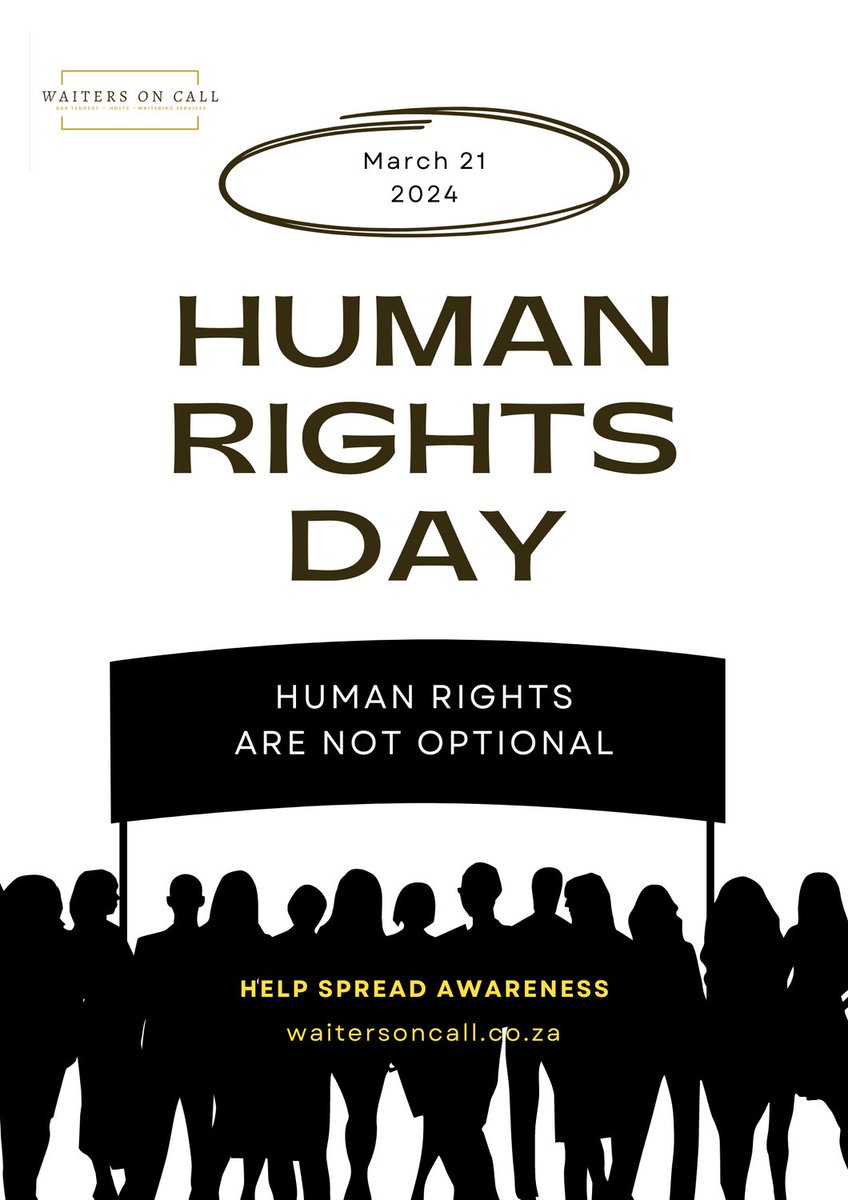 WaitersOnCall's tweet photo. Let's unite for human rights. Every voice counts. #HumanRightsDay https://t.co/hVqPWfn4pf