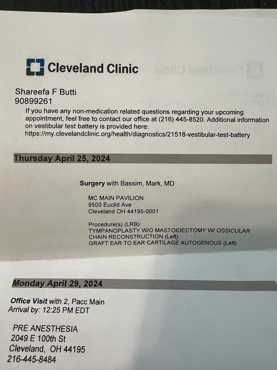 تم رفض علاج والدتي للمرة الثانية

بعد أن أجرت عملية استئصال الورم من الرأس ونجحت العملية
قامت اللجنة في الكويت بمستشفى الأحمدي برفض علاج عملية الأذن الوسطى المرتبطة بالتوازن.
مع العلم أنها خرجت من الكويت من خلال قسم الأنف والأذن والحنجرة
وتم تحديد موعد العملية بتاريخ ٢٥/٤