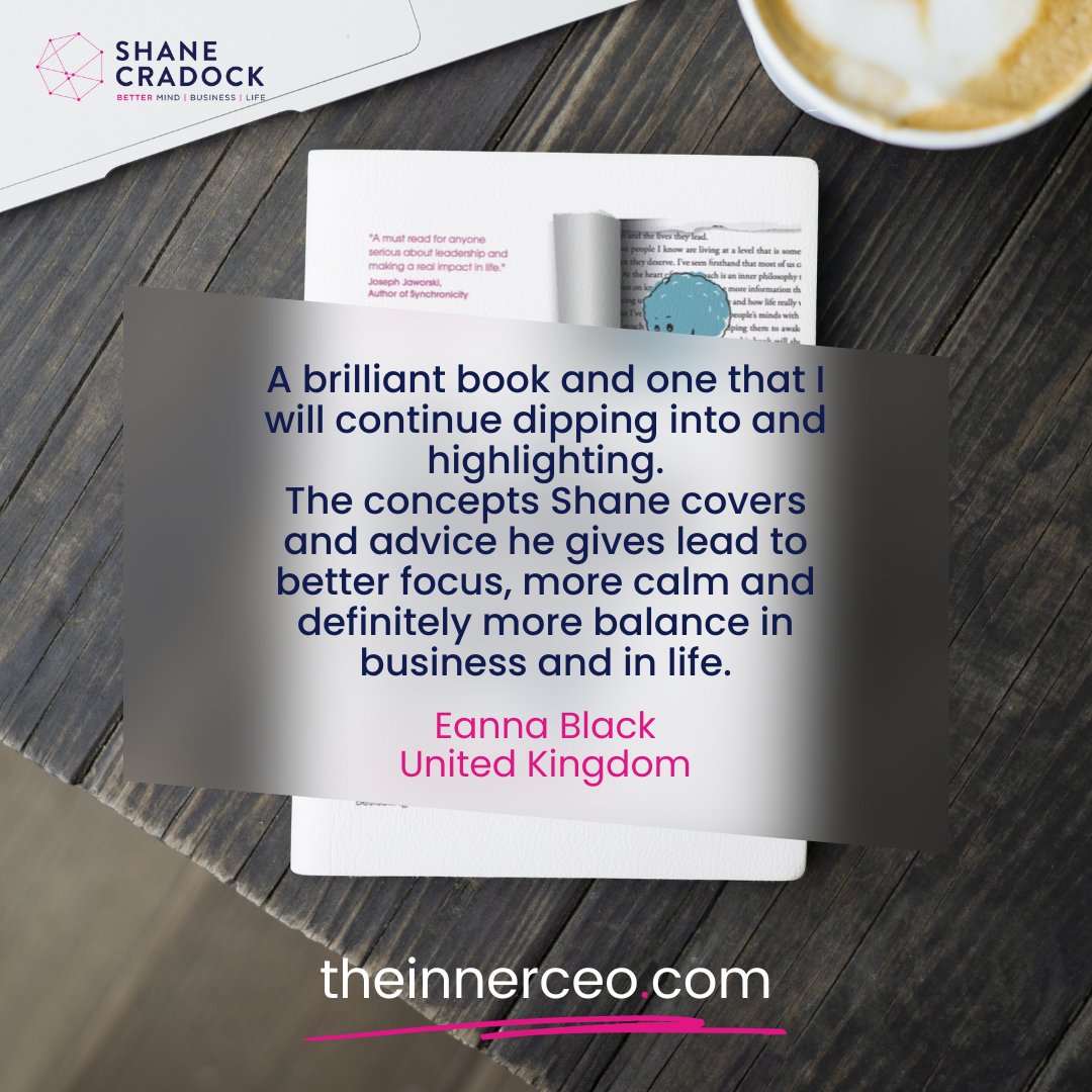 A huge thank you to Eanna for writing this review over on Amazon. I love to hear that The Inner CEO will become a reference book for times where you might need to dip back in for some inspiration. Have you left a review yet?! 😉 #TheInnerCEOBook #TheInnerCEO #ShaneCradock