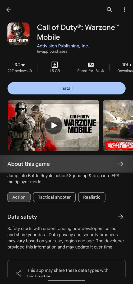 its_kanish's tweet image. Call of Duty: Warzone Mobile Launched in India. 
#codwm #codwarzone #CoDMobile