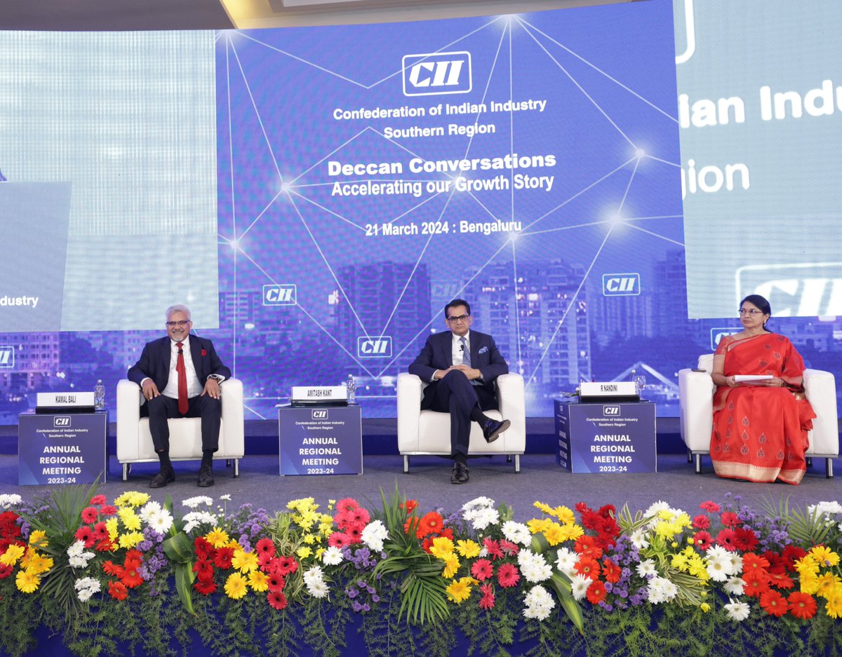 CII4SR's tweet photo. The #CIISR Annual Session & Conference: The Deccan Conversations: Accelerating our Growth Story, is being held on March 21, 2024, in Bengaluru, featuring intriguing discussions on 'The idea of Viksit Bharat' @KamalBaliVolvo @amitabhk87
#ViksitBharat https://t.co/mvKg1sjYgX