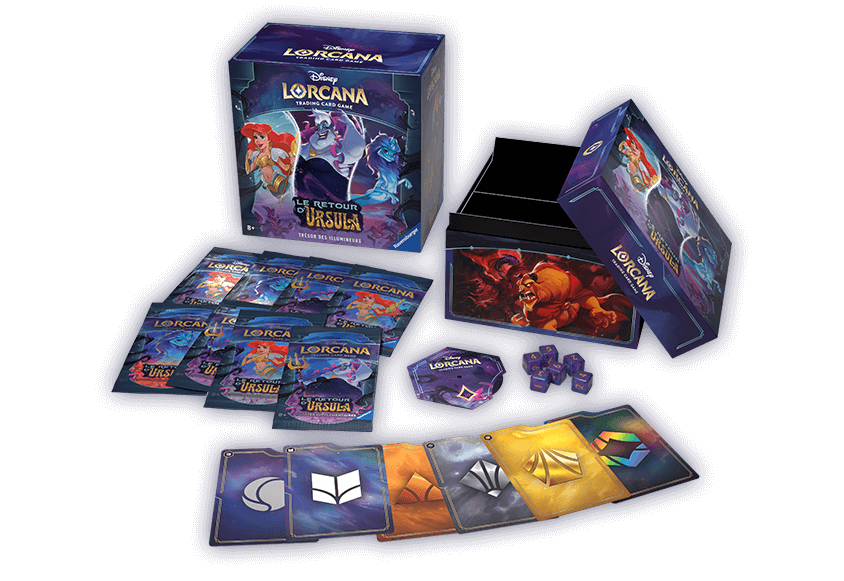 LorcanaFr's tweet photo. 🔥Items Set 4🔥

Après toutes ces annonces, voisi les visuels des différents coffrets et boosters pour ce nouveau set.

Encore 2 mois d'attente pour découvrir cette extension en physique.

#lorcana #ursula #set4 https://t.co/YR1c8XnVtH