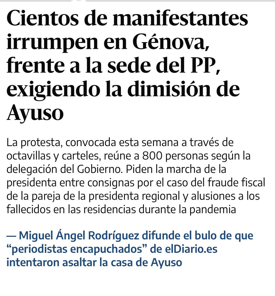 En cuantas TV lo habéis visto? Si fuera en Ferraz…