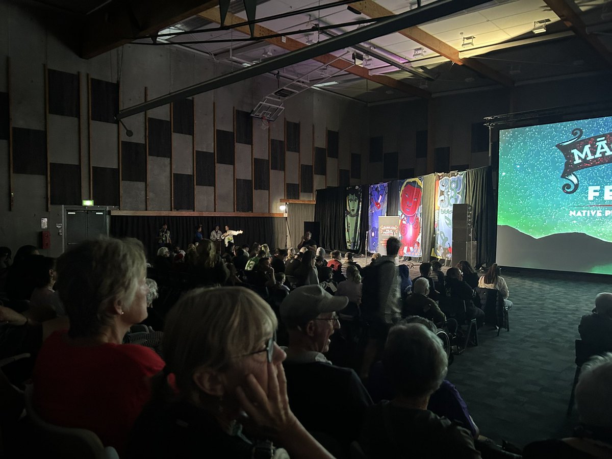Full house in a massive auditorium here at #Maoriland Film Festival in Otaki for the second screening of new Kiwi film « The mountain »