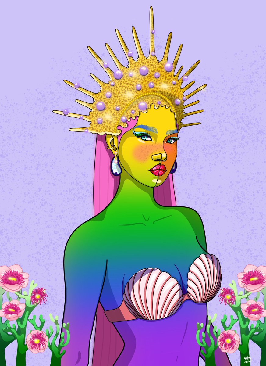 skazRenaissance's tweet image. gm 💛 
Pleased to share my entry for the @SirensNFTs #fanart competition! Looking forward to seeing everyone’s piece.
My piece was inspired by Siren #2341 and #2535 (see below). I am hoping to add them to my collection someday. 💖😉
