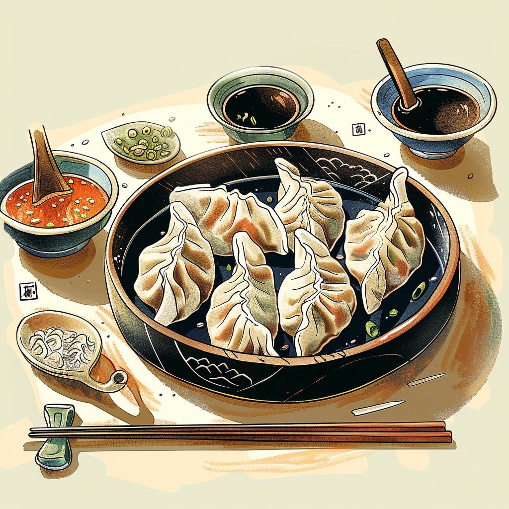 AliceBritn60465's tweet photo. Ranked second in Kobe's Dumpling World, it's a foodie's paradise. 🥟
With signature miso sauce and finely shredded cabbage fillings, every bite is a flavor explosion!
🔗https://t.co/Vad1X6qNaU
#japan #kobe #akaman #gyoza #damping #japantravel #神戶 #赤萬 #餃子 #ai #aiart https://t.co/uaJGiZKTYG