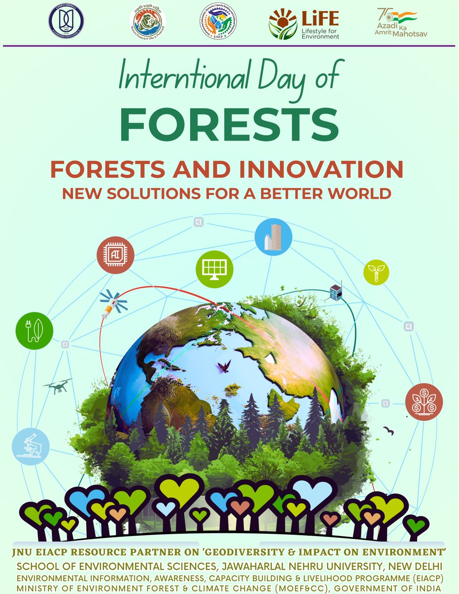 JNU_EIACP's tweet photo. #InternationalDayOfForests 🌳
Theme: 'FORESTS and INNOVATION: New Solutions for a Better World' 🌍 

Participate in Online Competitions here: https://t.co/6Fqto2Gj1E 

#forestmatters #forestsandinnovation #GenerationRestoration #ClimateAction #forestday #sustainable #lifestyle https://t.co/4S9rZSEQbI