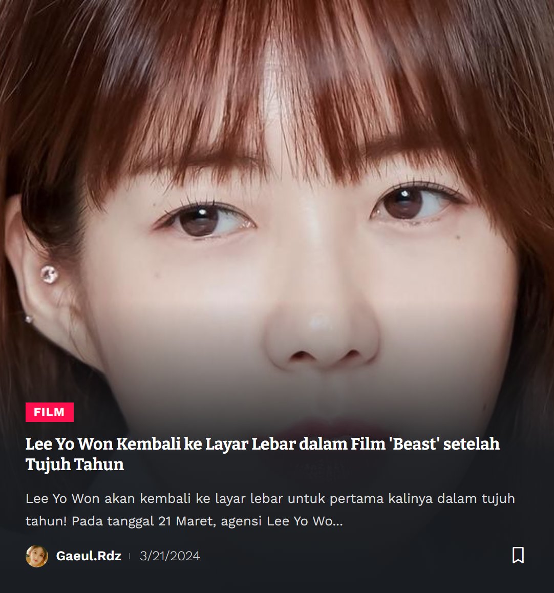 #LeeYoWon
#BeastMovie
#ActressLife
#KoreanCinema
#SisterhoodStory
✨gaeul.rdz