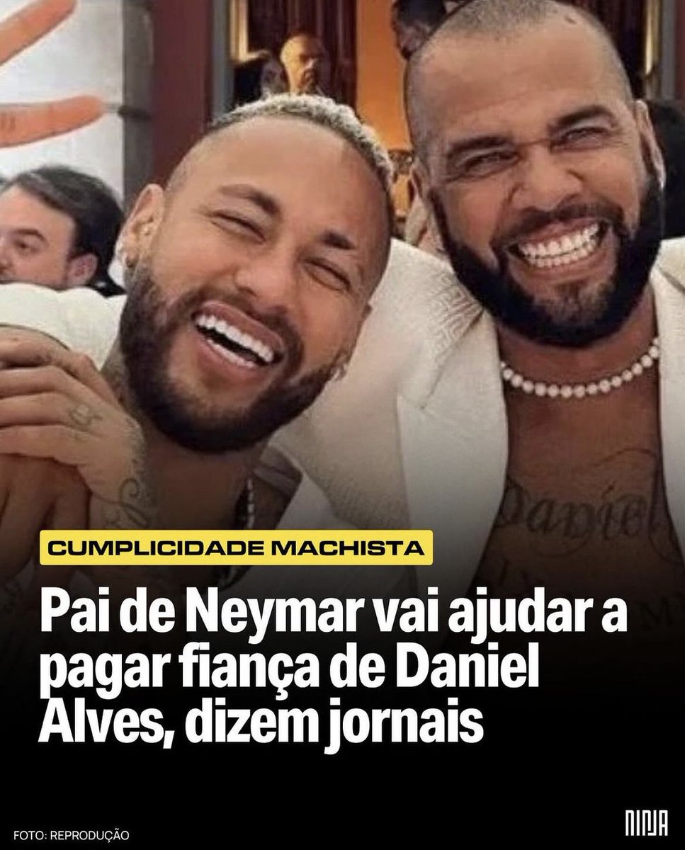 Ontem, mesmo dia que Daniel Alves é liberado em condicional após pgto de fiança pela família do menino Ney no valor de + de 5 milhões de reais, STJ homologa decisão da justiça de Milão do ex-jogador Robinho pra cumprir 9 anos de prisão pelo crime de estupro coletivo no Brasil!