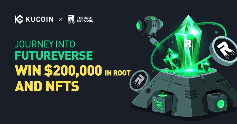 kucoincom's tweet photo. 🌌 Step into the future with our exclusive Root x Futureverse campaign! 

🚀 Explore the cosmos and take your @TheRootNetwork journey on #KuCoin and grab your share of a ROOT prize pool worth $200,000 plus a shot at winning NFTs!

Click for more details ⤵️