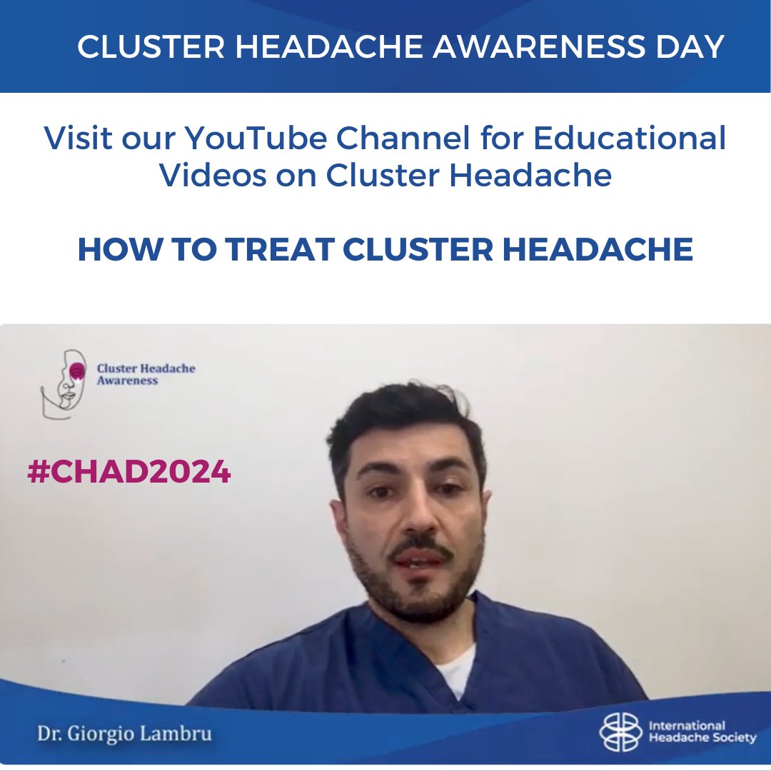 It´s #CHAD2024!

Delve with Dr. Giorgio Lambru <a href="/g_lambru/">Giorgio Lambru</a> into the treatments for #clusterheadache on our YouTube channel
👇
youtu.pulse.ly/wolkt4wm4lon