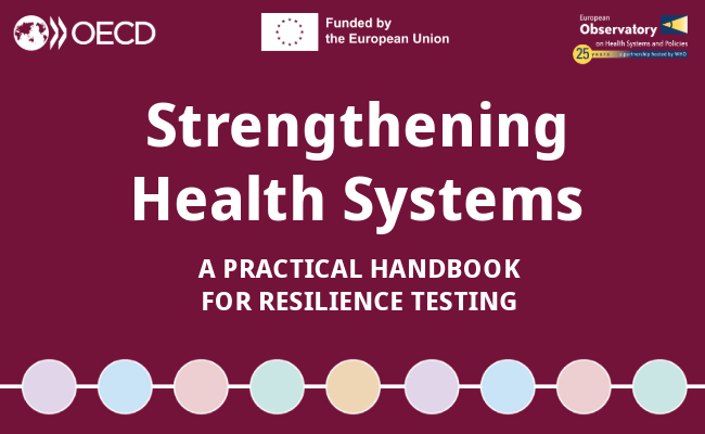 OECD's tweet image. How can #HealthSystems better respond to #shocks? 

◽ Bring the right indicators to stakeholders
◽ Use resilience testing to stress test health systems
◽ Learn from approaches to stress testing from other sectors.

Discover the handbook :  brnw.ch/21wI4EA