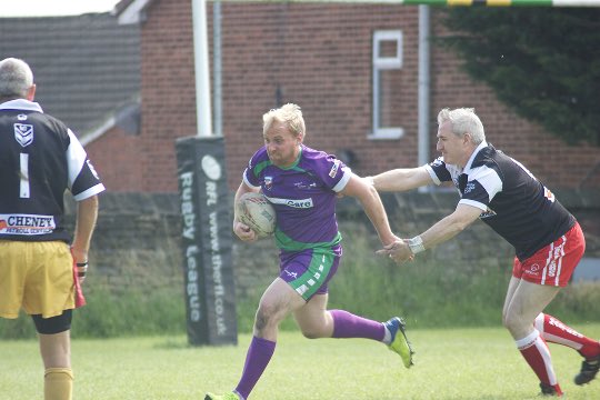 This week's #ThrowbackThursday takes us to August 2019 when we took on @AnimalsRL at the home of @bramleybuffs in #Leeds. A great day that saw the wonderful @DrEKirkeOstm make a guest appearance for us and team legend @ColitisCop make his debut 🙂 #UpThePurps💜