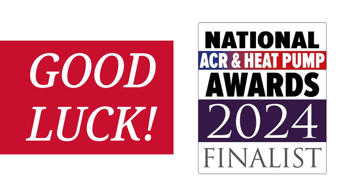 Today is the day for the National ACR & Heat Pump Awards 2024! 🏆🏆 We want to wish everyone attending the awards an enjoyable evening & good luck to all the nominees!