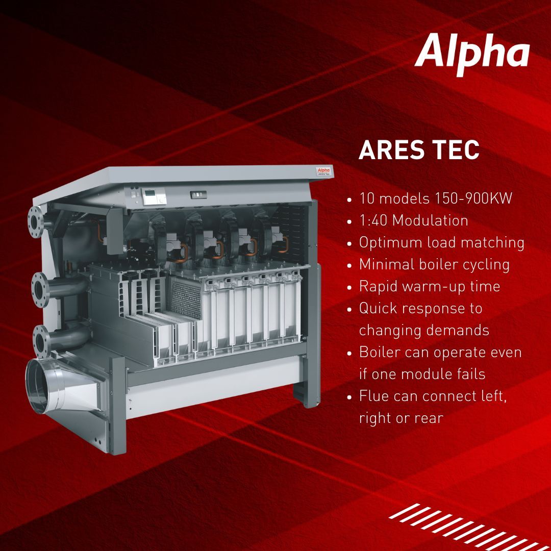 Ares Tec floor-standing boilers provide flexible solutions. 🔴 10 models 150-900KW 🔴 1:40 Modulation 🔴 Optimum load matching 🔴 Minimal boiler cycling 🔴 Rapid warm-up time 🔴 Quick response to changing demands 🔴 Flue can connect left, right or rear buff.ly/3S0AOt9
