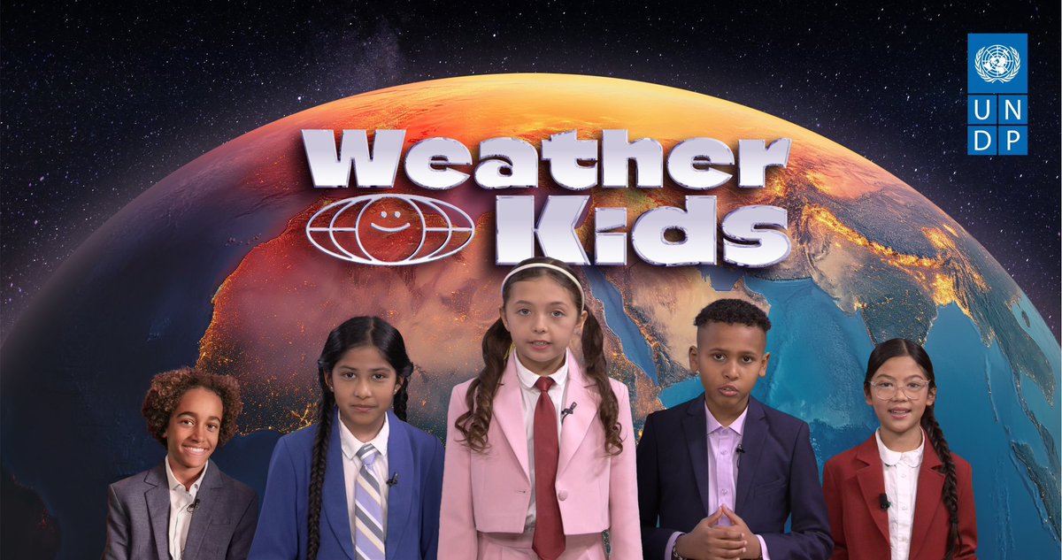 🌎 TV audiences tuning in for their local weather reports today are in for a surprise – a special forecast from the year 2050 anchored by kid meteorologists 👧🏾👦🏼👧🏽👦🏿

With <a href="/WMO/">World Meteorological Organization</a> and <a href="/weatherchannel/">The Weather Channel</a> , our #WeatherKids call for urgent #ClimateAction now. go.undp.org/vGmT