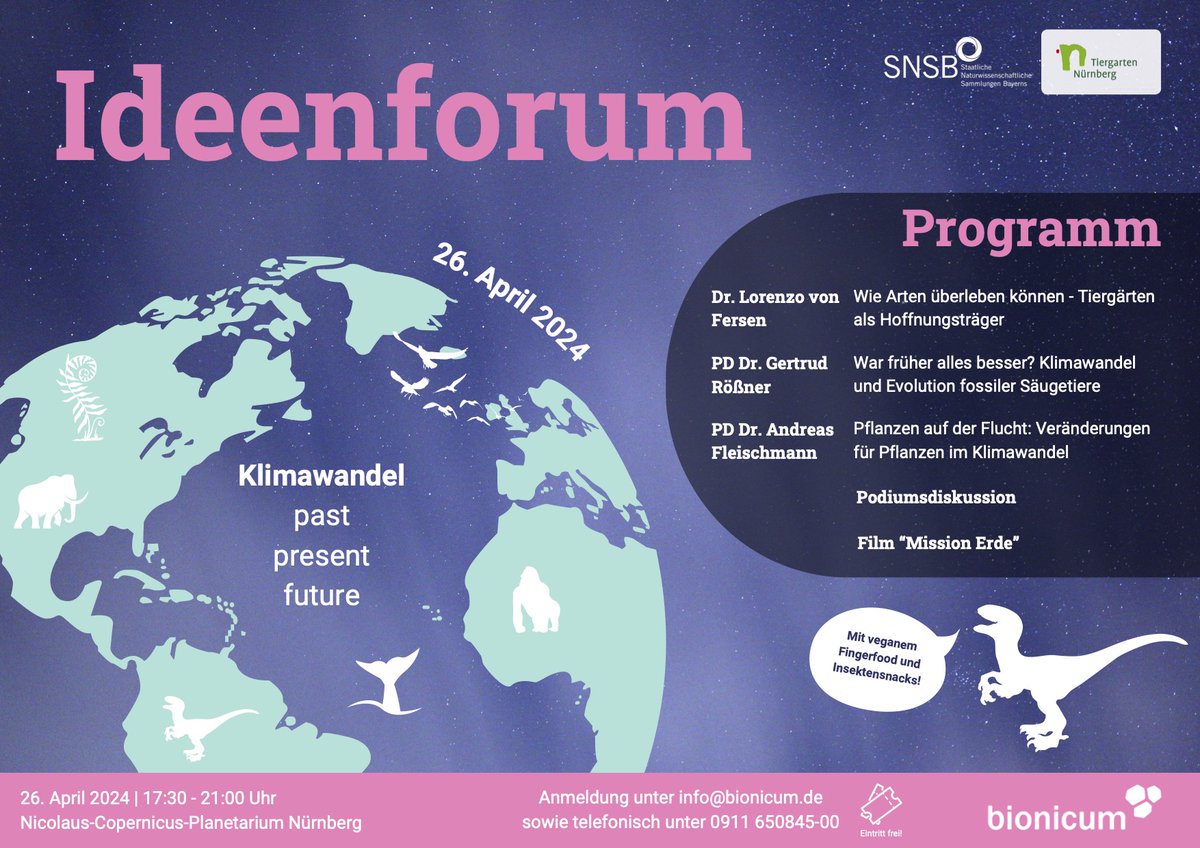 Are you passionate about climate change? Then join the event organized by Bionicum at the Planetarium in Nuremberg on April 26th for exciting presentations and discussion on the topic!
