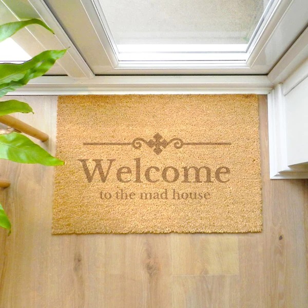 This coir, non-slip door mat will be personalised with any wording you want over the 2 lines lilybluestore.com/products/perso…

#home #welcome #doormat #coir #personalised #MHHSBD   #earlybiz