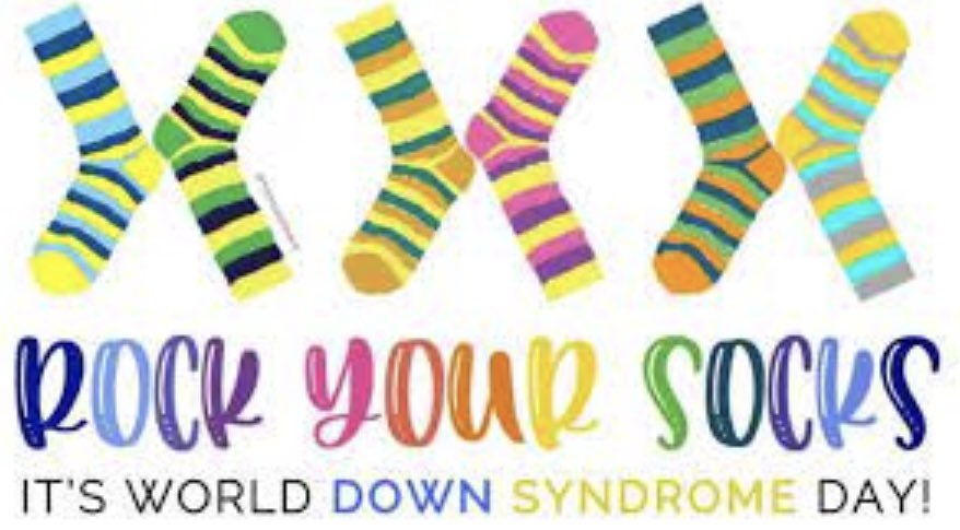 Today is World Down’s Syndrome Day. Show you individuality and rock your socks today by wearing odd socks, colourful socks, spotty socks, stripy socks in support @NHarmerclass #WorldDownSyndromeDay #LotsOfSocks