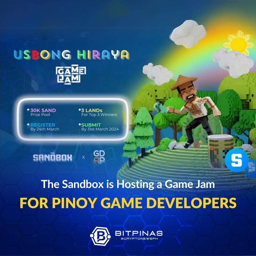 🌞🎮The Usbong Hiraya Game Jam is a competition for creating games, with each team comprising of developers and creators. bit.ly/sandbox-hiraya @TheSandboxGame @TheSandboxSEA @MiccoloSolis @ElBonuan