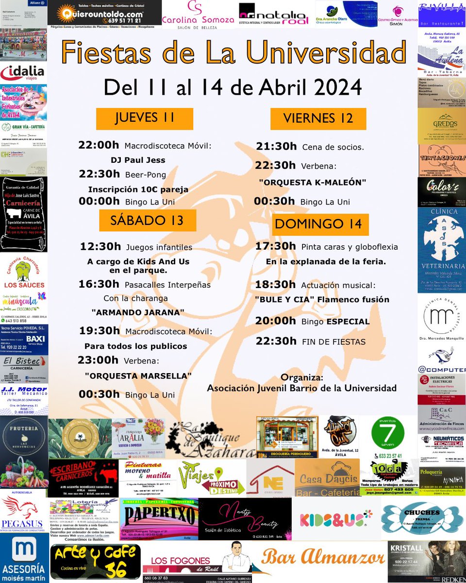 ajbuniversidad's tweet photo. Fiestas de la Uni 2024!!🧡 https://t.co/e4jzOULqX4