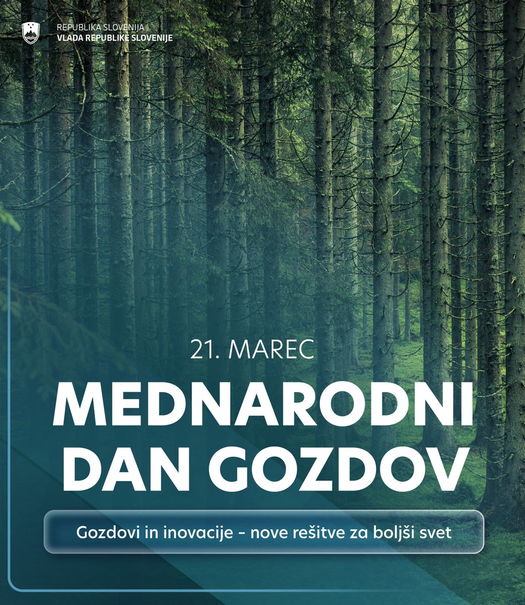 🌲🌳 Gozdovi pokrivajo skoraj tretjino zemeljske površine in ljudem zagotavljajo dobrine, kot so les, gorivo, hrana in krma, pomagajo v boju proti podnebnim spremembam, ščitijo biotsko raznovrstnost, tla in reke. @MKGP_RS Več 👉 gov.si/novice/2024-03…