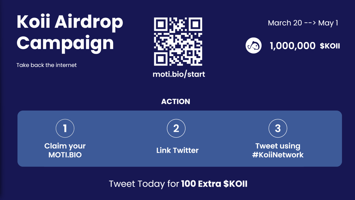 marjori60409810's tweet image. Just joined and claimed my moti.bio/Django548
Join this Moti airdrop campaign by #KoiiNetwork 
Be early!
