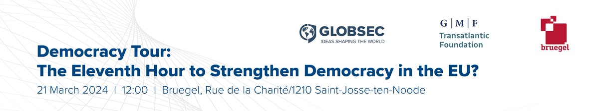 💥 AUTHLIB PI @DanielHegedus82 @gmfus will discuss today how democracy can be protected in the EU with Vice President of @EU_Commission @VeraJourova, @HeatherGrabbe @Bruegel_org & @martapardavi @hhc_helsinki 📽️ Follow the livestream from 12.00 CET! 👉bruegel.org/event/democrac…