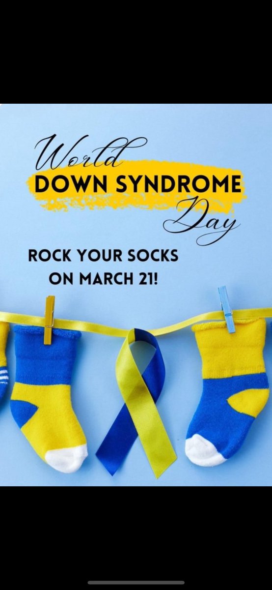 PrescotPrimary's tweet image. Don’t forget to ROCK YOUR SOCKS today for World Down Syndrome Day. 💛💙💛💙💛💙