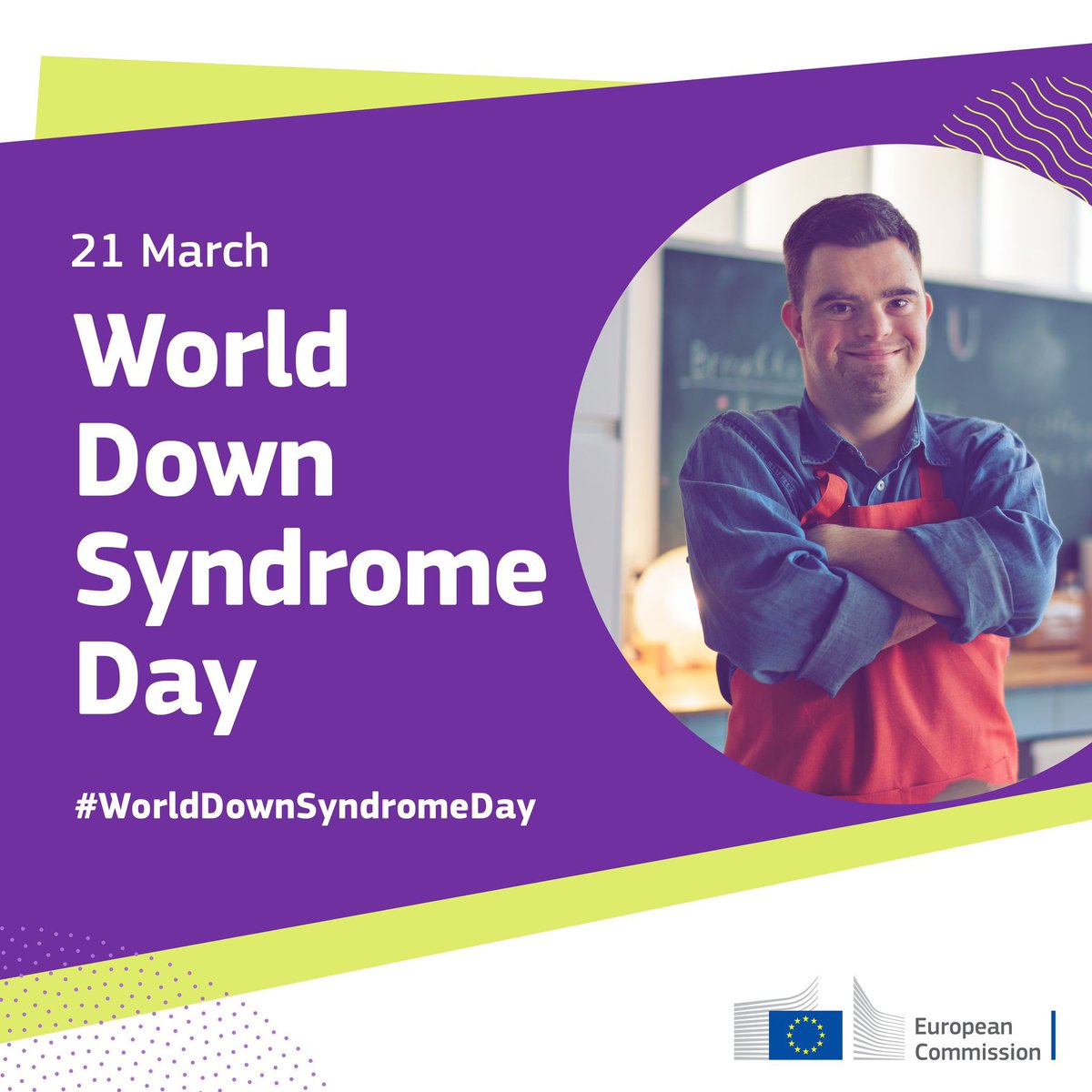 The #EUDisabilityRights Strategy aims to ensure that persons with disabilities, in all their diversity, have equal living standards, are included and participate as equal members of our societies.

#UnionOfEquality #WorldDownSyndromeDay <a href="/WorldDSDay/">World Down Syndrome Day</a>
