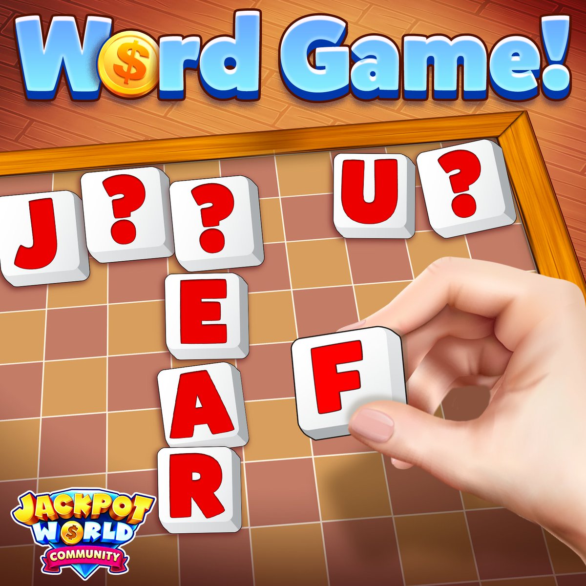 JackpotWorld_'s tweet photo. ❤️ Who loves #Wordle Time? I LOVE!
🎁 Guess the word to WIN a MEGA gift code >> https://t.co/onNfEFno4M
⬆️ 30 jewels for FIRST 200! ⬆️
💰 Extra bonus is here 👉 https://t.co/czfeto283D
#jackpotworld #jackpot #casino #slots #wordguess #wordle #borad #free #game https://t.co/CcQBzlRsMz