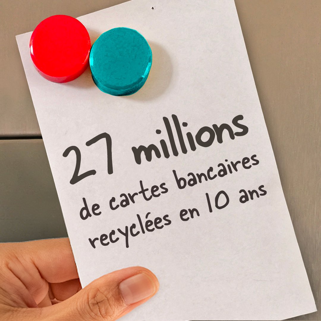 Soit près de 141 tonnes de déchets revalorisés 🥳 Vous aussi, faites un geste pour la planète en nous ramenant vos vieilles #cartes en agence 😉