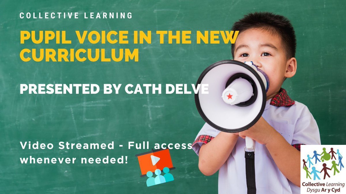 'Pupil Voice in the New Curriculum' Online filmed course from Cath Delve. Available for the whole school to view whenever, wherever! Further info, click below ⬇️ buff.ly/3StOGhz