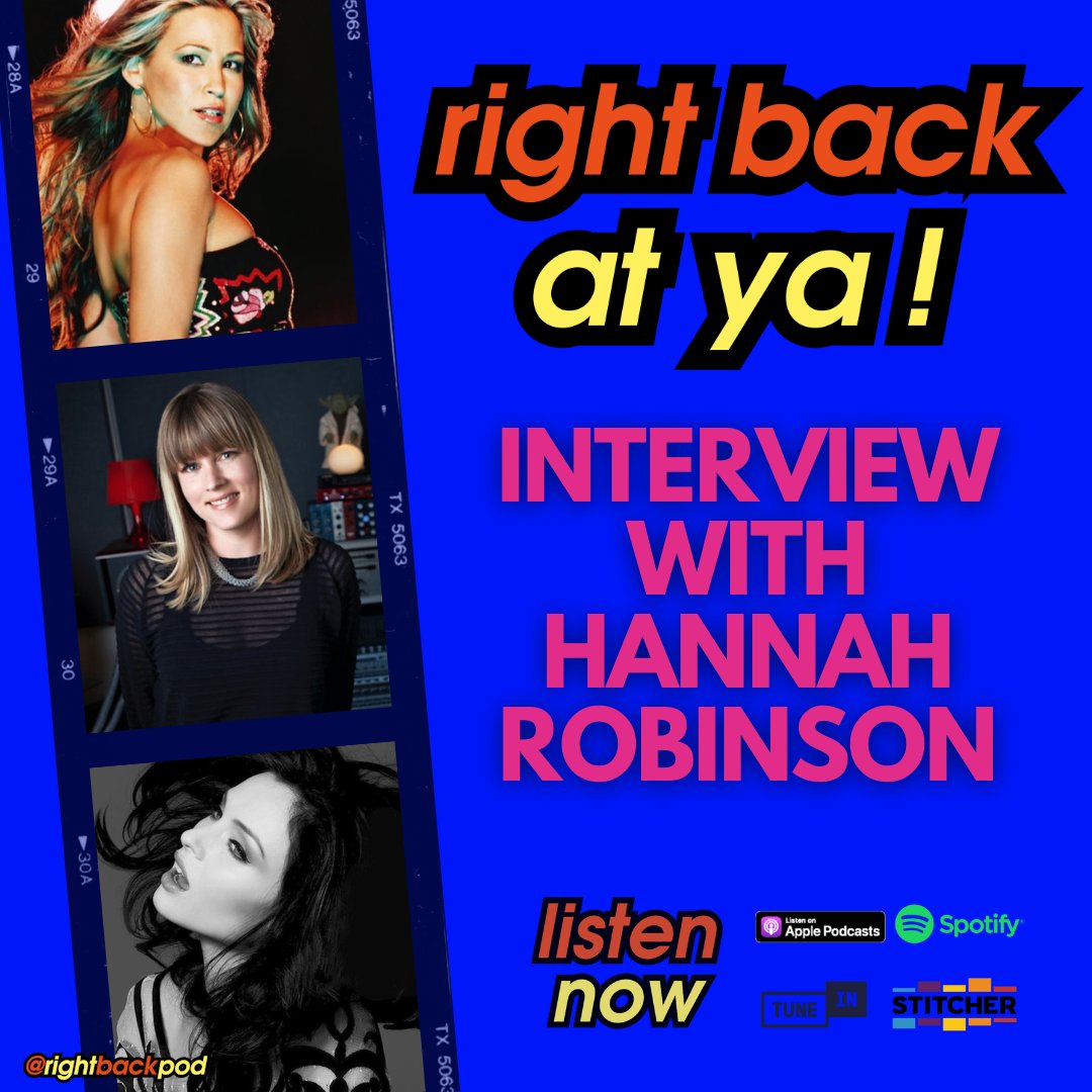 Right Back At Ya! The 2000s Pop Music Podcast (@rightbackpod) on Twitter photo 🚨NEW EPISODE🚨
Pop Songwriter Hannah Robinson (<a href="/hazzarozza/">Hannah Robinson</a>) on Sophie Ellis-Bextor, Geri Halliwell, Rachel Stevens, Dannii Minogue, Annie, Richard X and more ✨
Listen now ⬇️💿
apple.co/3e9gnpe
spoti.fi/2VJ3fQo
linktr.ee/rightbackpod 🚨NEW EPISODE🚨
Pop Songwriter Hannah Robinson (<a href="/hazzarozza/">Hannah Robinson</a>) on Sophie Ellis-Bextor, Geri Halliwell, Rachel Stevens, Dannii Minogue, Annie, Richard X and more ✨
Listen now ⬇️💿
apple.co/3e9gnpe
spoti.fi/2VJ3fQo
linktr.ee/rightbackpod