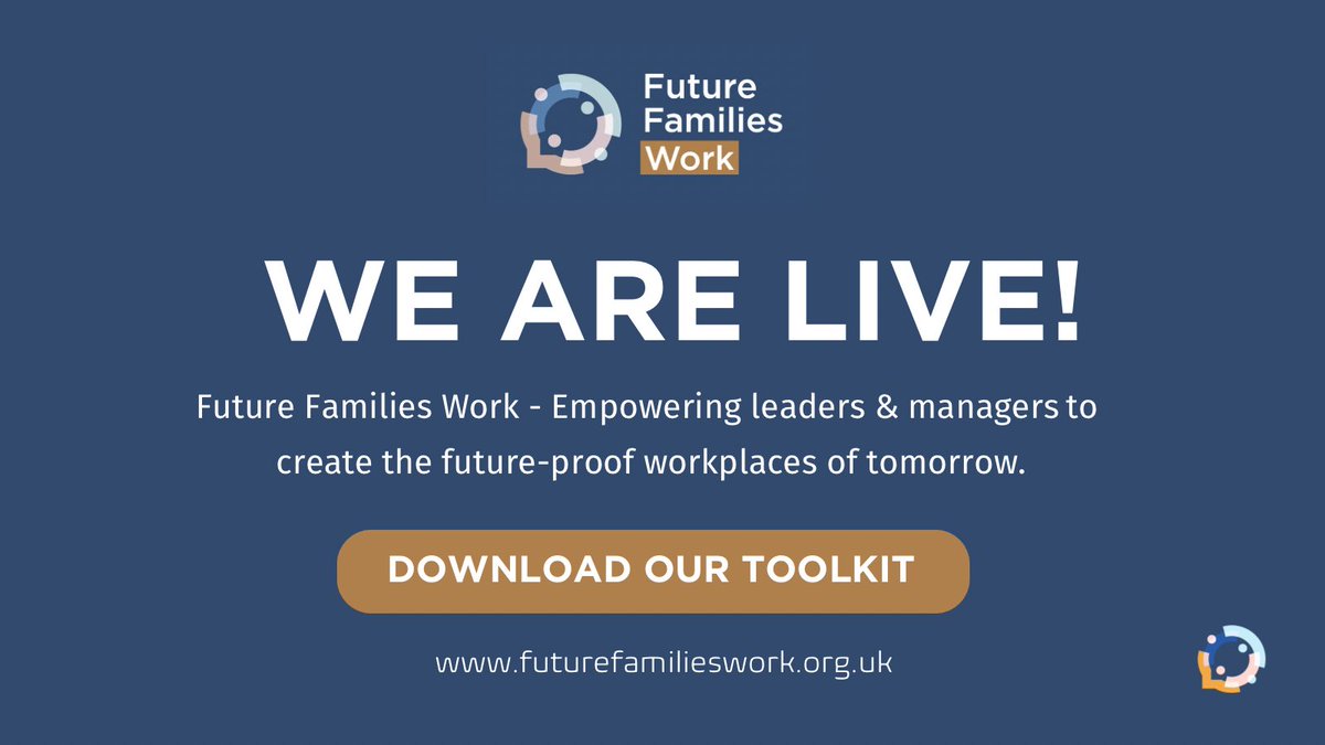 #FutureFamiliesWork is officially live! 

We’re ready to support managers in creating inclusive, family-friendly hybrid workplaces. Discover more &amp; download our FREE research-led toolkit today: futurefamilieswork.org.uk

#WorkingFamilies #HybridWork