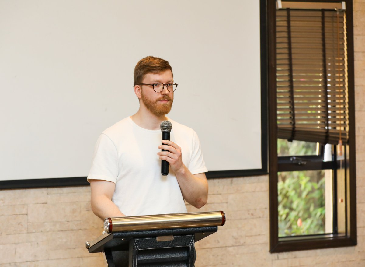 PowerShftAfrica's tweet photo. Moritz Hauer, researcher, @TMG_think: 

"From false solutions to no solution at all!" 

"We must recognize the profound effects of #carbonmarkets on #landrights. We need to come up with policies to mitigate the adverse impacts they entail." 

#Carbonmarketsdialogue #landrightsforum