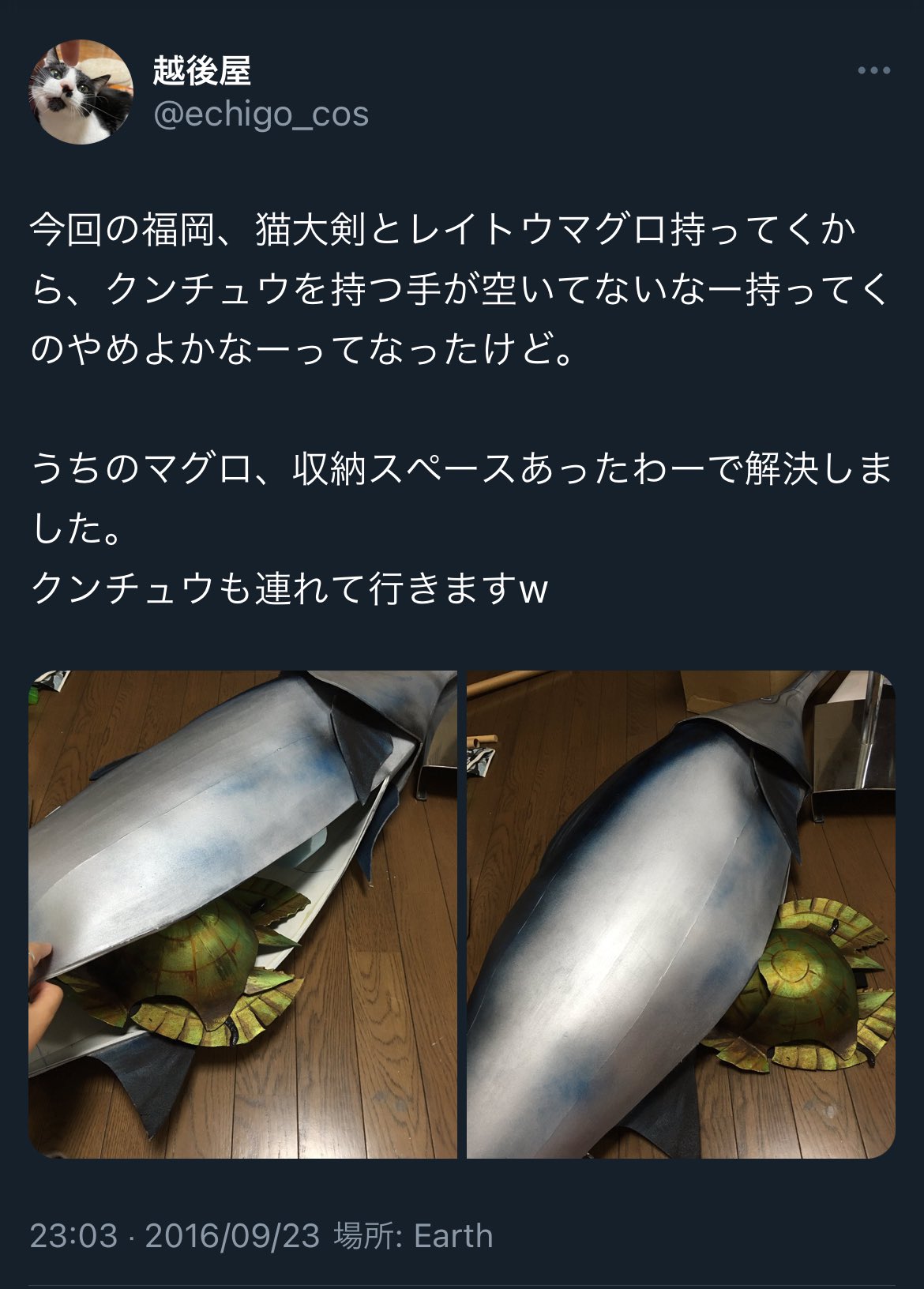 レイトウマグロ 大剣リュック