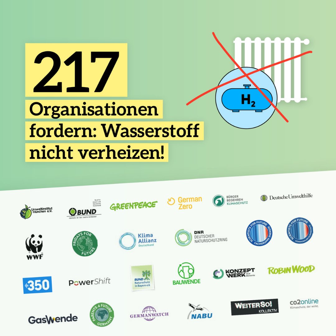 Gemeinsam mit mehr als 2⃣0⃣0⃣ Organisationen warnen wir davor, #Wasserstoff in der kommunalen Wärmeplanung einzuplanen. Denn: Wasserstoff ist zu teuer und ineffizient, um ihn zu verheizen 🔥 #H2P 👉Jetzt mehr erfahren: uimuc.org/h2 👈