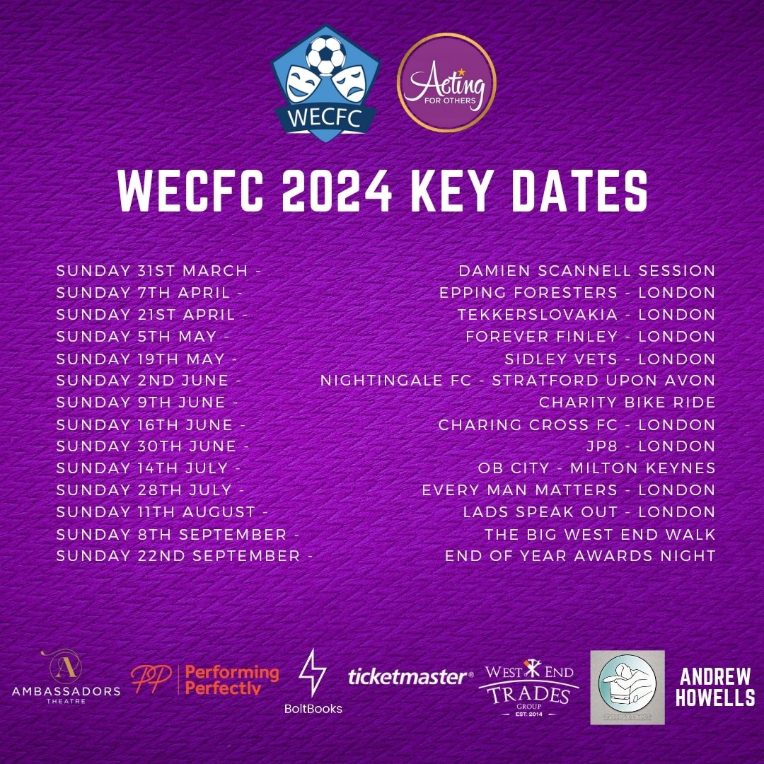 📅 Our 2024 Key Dates! justgiving.com/wecfc