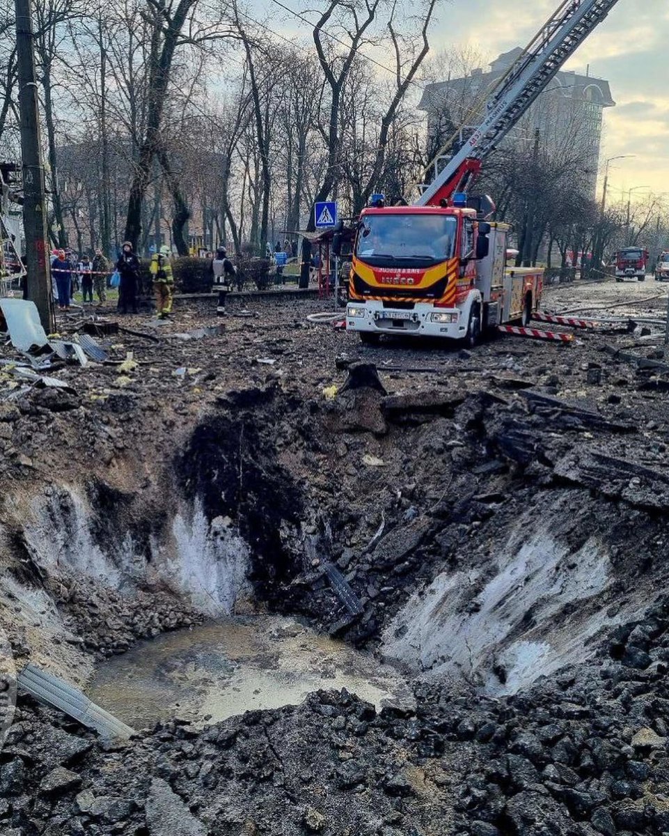 Kyiv. 5 am. Massive missile strike. Multi-storey apartments, church, kindergarten, cars under fire. 13 injured, among them - 1 child. Russia is making genocide. All over Ukraine. Every day. Please help us to stop Russians.