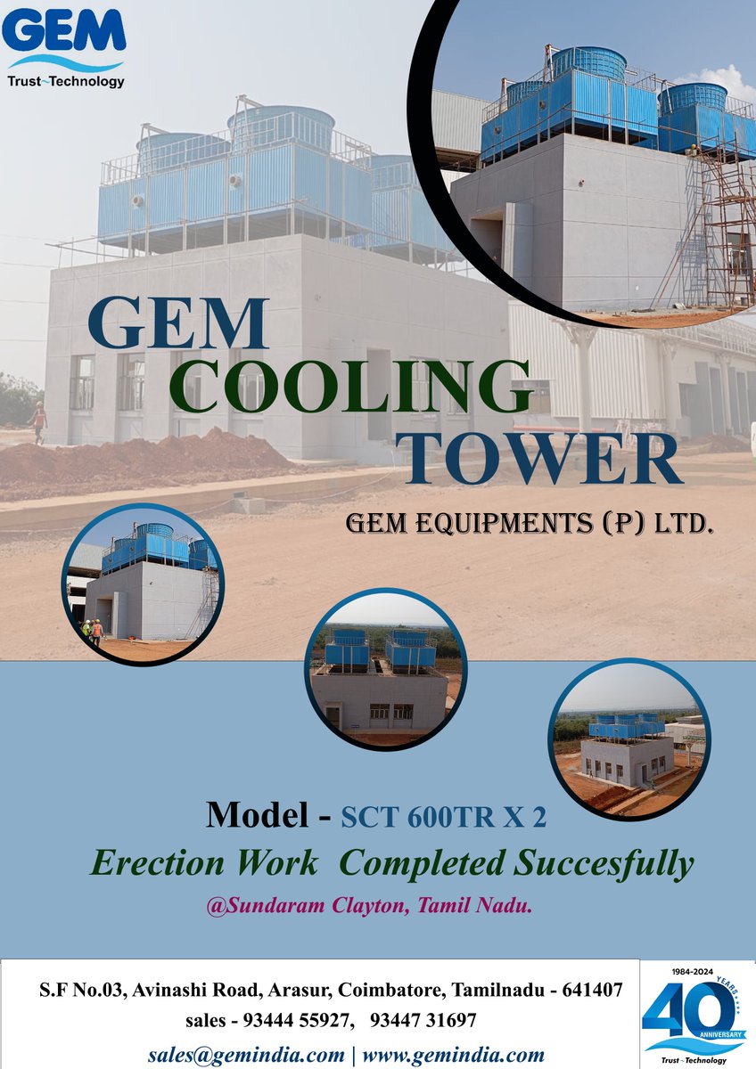 #GemCoolingTowers #CoolingTowerSolutions #EfficientCooling #gemindia #SquareCoolingTower #coimbatorecoolingtower
#SustainableCooling #IndustrialCooling #GemInnovation #EnergyEfficiency #WaterConservation #CoolingTechnology #ReliableCooling #EnvironmentalFriendly