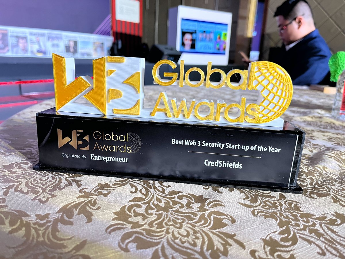 CredShields has been honored with the 'Best Web3 Security Startup of the Year' award by W3 Global Awards, presented by @EntrepreneurIND ! We're incredibly proud to receive this recognition for our dedication to advancing Web3 security solutions. Thank you for your support!