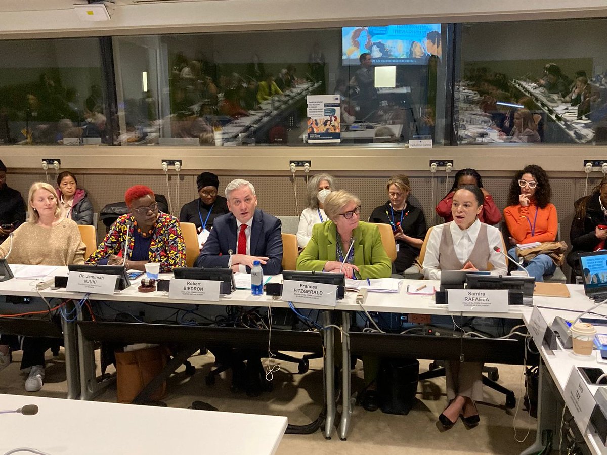 🎙️Parliament's side event at @UN_CSW on Tuesday They discussed how to foster women's full inclusion in the economy and labour market to address poverty, closing the gender gaps and empowering through rights.
