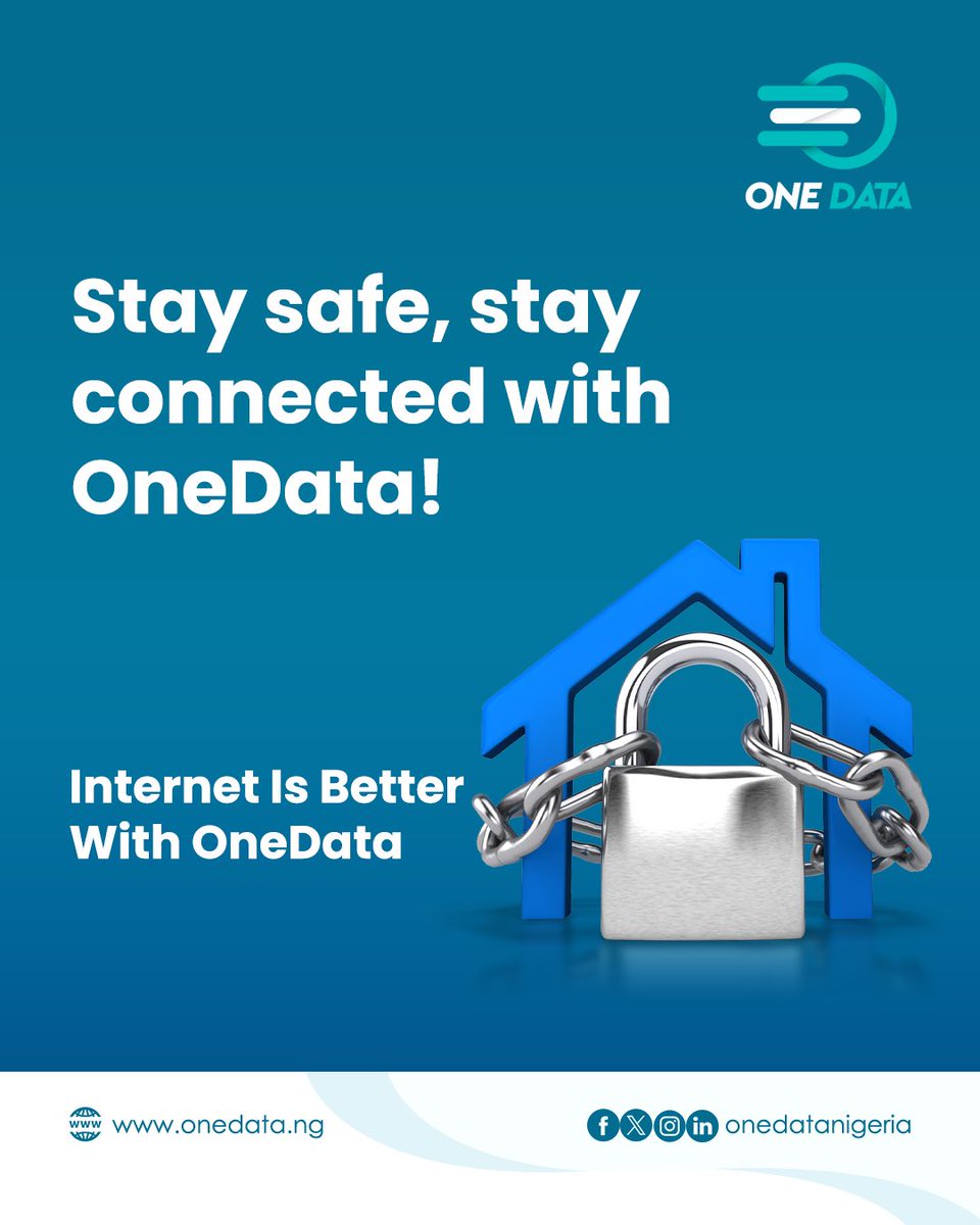 Stay safe online with our top security tips for a secure connection. 🔒💡 Protect your digital life and browse with confidence.

Internet is better with OneData.
Visit onedata.ng or comment below for more info.

#isp #network #internet #security #fibre #telecoms