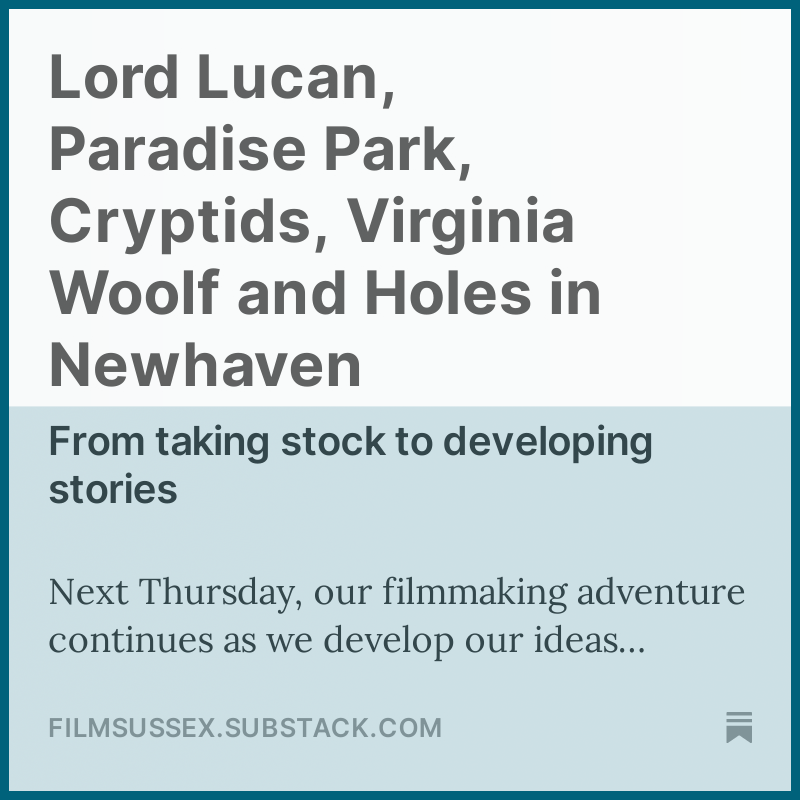 🎥 Find out more in this week's newsletter: open.substack.com/pub/filmsussex…

✍️ Next Thursday, our filmmaking adventure continues as we develop our ideas further. In true Robert Rodriguez style, we've taken stock of what we have and used that as a starting point.